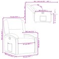 thumbnail image 4 of vidaXL Recliner Chair Dark Brown Real Leather, 4 of 5