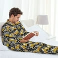 thumbnail image 6 of Salouo Excavator At Work Print Button-Front Long Sleeve Pajama Set for Men, Soft 2Pjs Men's Long Sleeve Sleepwear-X-Large, 6 of 7
