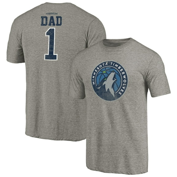 Men's Gray Minnesota Timberwolves Greatest Dad Tri-Blend T-Shirt