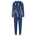 thumbnail image 6 of THDHVS Sweatsuits Women 2 Piece Outfit,Workout Sets for Women,Lounge Sets for Women Sweatsuit 2 Piece Outfits Sweatshirt Wide Leg Sweatpant Tracksuit Matching Set Navy M, 6 of 7