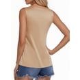 thumbnail image 3 of MOYIKO Tank Tops for Women Silk Satin V Neck Trendy Sleeveless Tops Dressy Casual Flowy Summer Shirts Loose Fit, 3 of 7
