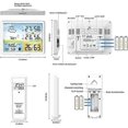 thumbnail image 3 of Wireless weather station with 2 outdoor sensors, Radio clock Indoor and outdoor alarm clock Temperature and humidity Wireless weather station with col, 3 of 5