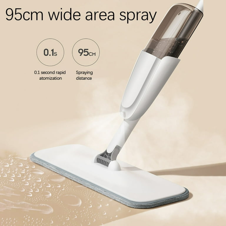 WJSXC Home Cleaning Gadgets,Spray Mop for Household Cleaning,with  Refillable Bottle,Fiber Cloth and 1 Tool Mop,Dry and Wet Spray Mop for  Household Bedroom Kitchen Tile Floor Cleaning B 