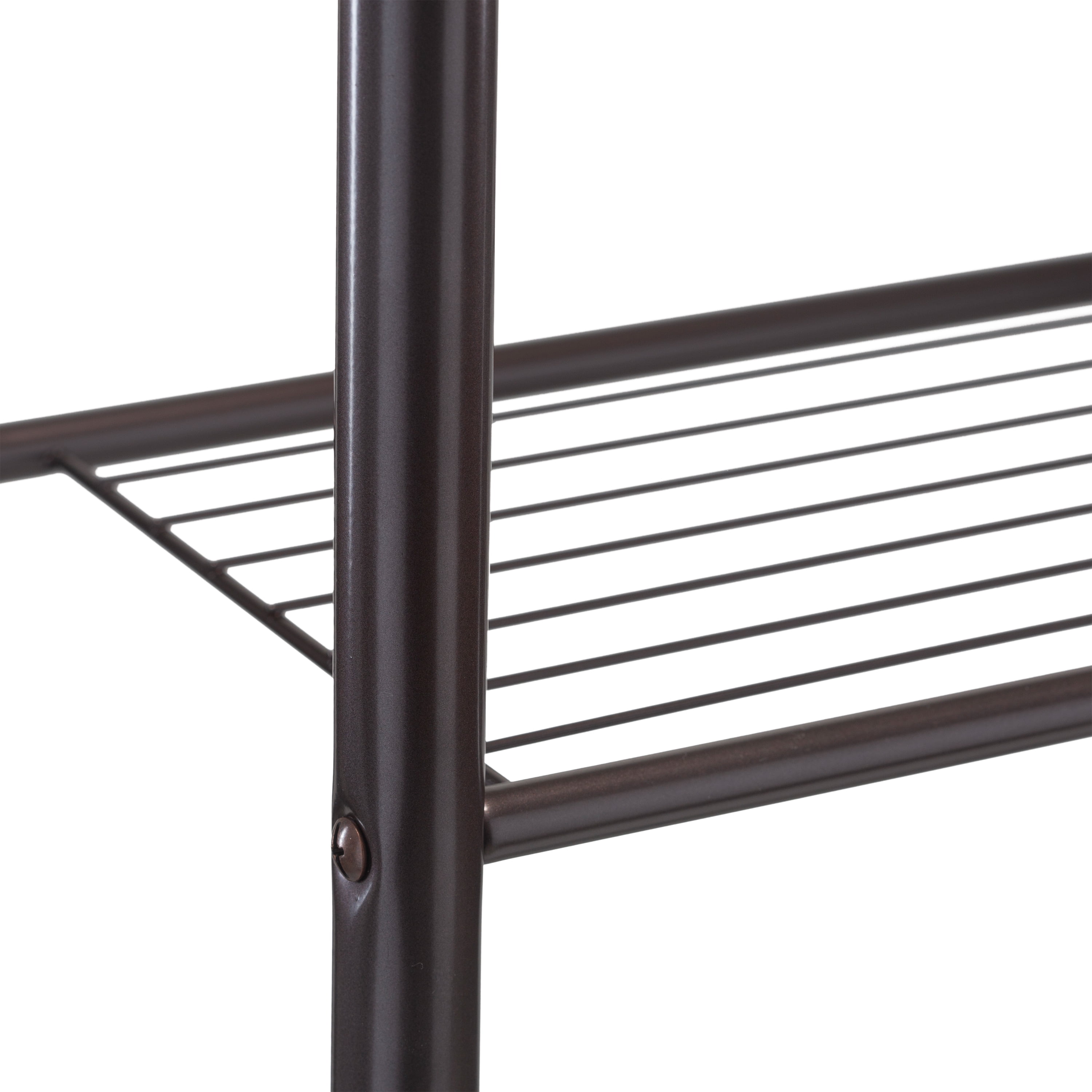 Organize It All 4 Tier Metal Belgium Storage Shelf Tower, Bronze