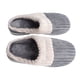 thumbnail image 5 of Pantuflas de invierno para mujer, diseño ergonómico, suaves, antideslizantes, agradables para la piel, cálidas, para el hogar, color gris 38-39, 5 of 15