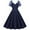 Navy, variant on Women's Mesh Splicing 1950s Vintage Dresses Elegant V Neck Short Sleeves Formal Evening Cocktail Party Swing Dresses
