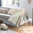 thumbnail image 5 of Laddha Home Designs Gray and Pink Striped Fringed Throw Blanket 50" x 60", 5 of 5