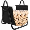 Firewood Rack Log Holder W/ Canvas Tote Carrier for Fireplace Outdoor Backyard