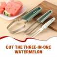 thumbnail image 2 of Stainless Steel 3-in-1 Watermelon Cutter Slicer Fork Tool Set Kitchen Gadgets (BPA Free, FDA Free), 2 of 5