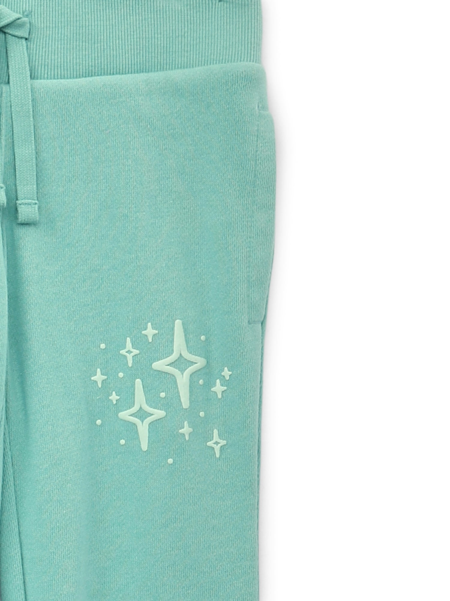 Wonder Nation Girls Graphic Sweatshirt and Joggers Fleece Set, 2-Piece, Sizes 4-18 & Plus