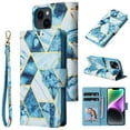 thumbnail image 1 of Compatible with iPhone 14 Premium Vintage PU Leather Magnetic Closure Case with Strap Flip Cover, 1 of 5