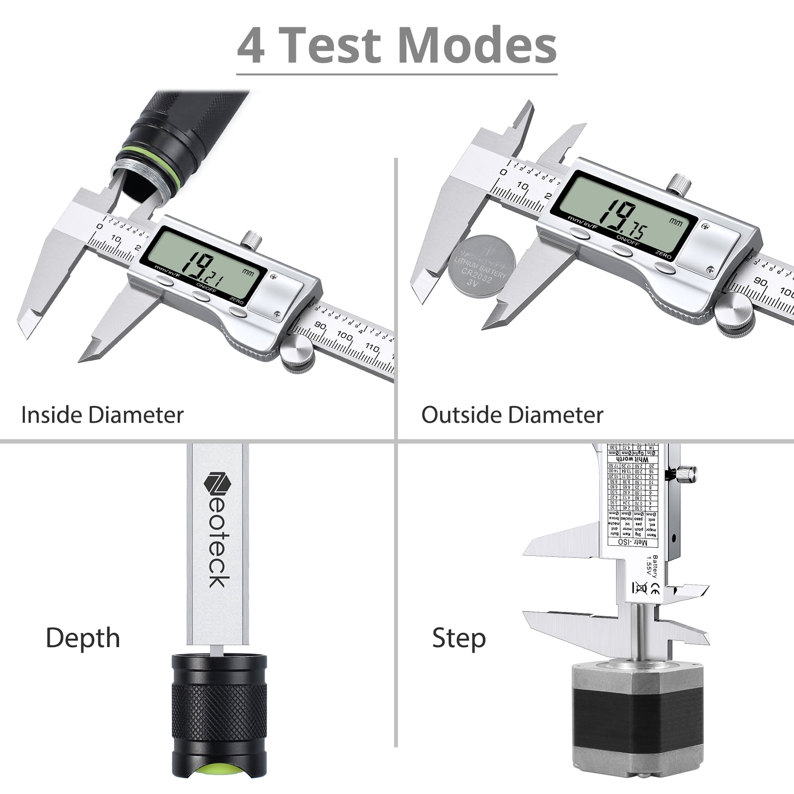 Neoteck 150mm Electronic Digital Caliper Vernier Caliper Gauge Micrometer Ruler