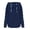Navy, variant on Roundneck Sweatshirts Long Sleeve Shirts Tops for Women Solid Color off Shoulder Loose Casual Basic Pullover