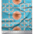 thumbnail image 1 of Soimoi Cotton Poplin Fabric Artistic Flower & Arrow African Print Fabric by the Yard 56 Inch Wide, 1 of 1