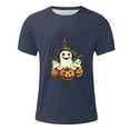 thumbnail image 4 of Handshe Men's Halloween Printed Short Sleeve Round Neck T-Shirt - Casual Fashion Blouse, 4 of 5