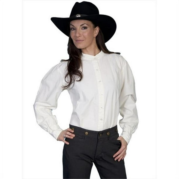 Scully RW569-IVO-M Women Rangewear Ashley Shirt - Ivory, Medium 