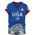 thumbnail image 5 of MEICHEN Women's 250Th Anniversary Print V Neck T Shirt 250Th Anniversary Tshirt Patriotic Tee, 5 of 7