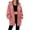 Pink, variant on Women's Hoodies with Zippers and Pockets Drawstring Winter Warm Casual Long Sleeve Hooded Solid Color Sweatshirt Coat