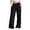 Black, variant on Womens Linen Pants Casual Summer Sporty Baggy Wide Leg Barrel Lounge Pants High Waisted Elastic Drawstring Trousers Straight Leg Track Pants(Yellow,M)