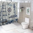 thumbnail image 7 of Orinice  Nautical Shower Curtain,Sailboat Lighthouse Shower Curtains Set 12 Hooks Waterproof Bath Curtain Bathroom,  36x72, 7 of 7