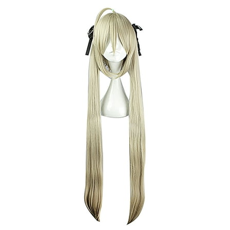 Unique Bargains Wigs for Women 39" Beige Wigs with Wig Cap Long Hair