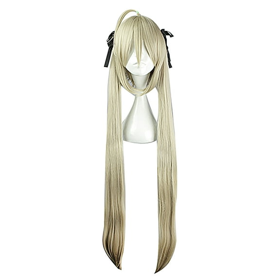 Unique Bargains Wigs for Women 39" Beige Wigs with Wig Cap Long Hair