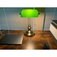thumbnail image 5 of Aspen Creative 23601-21, Replacement Cased Opal Glass Shade For Bankers & Pharmacy Lamps, 8-3/4"L x 5-1/4"W x 3-1/8"H, GREEN, 5 of 5