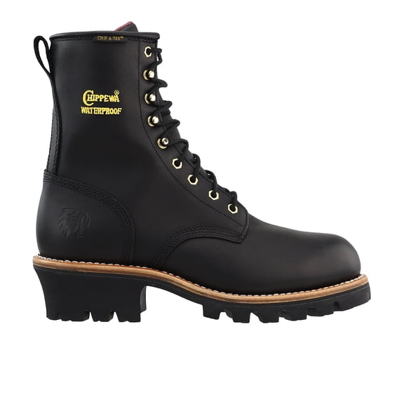 Chippewa Men's 8" Paladin Steel Toe Waterproof Insulated Logger Work Boot Black - 73050