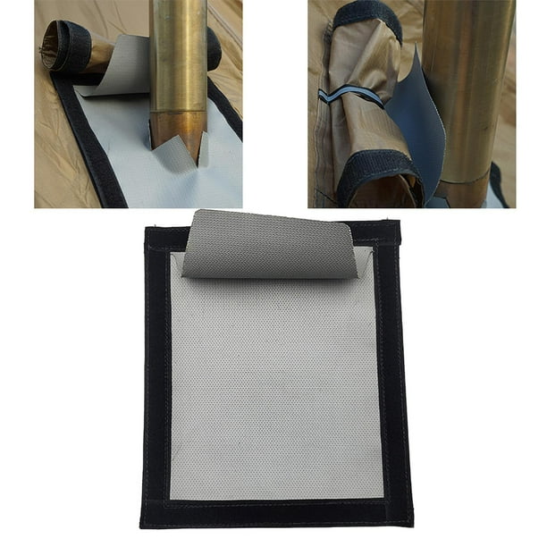 Estufa para carpa,Estufa de carpa Jack para pesca con ventilación de tubería resistente al fuego,Funda para tienda de campaña resistente al fuego para estufa de Con solapa para lluvia