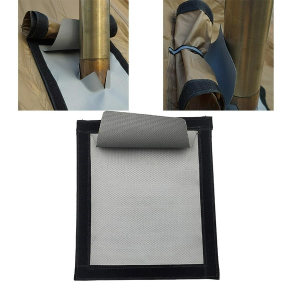 Estufa para carpa,Estufa de carpa Jack para pesca con ventilación de tubería resistente al fuego,Funda para tienda de campaña resistente al fuego para estufa de Con solapa para lluvia