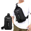 thumbnail image 1 of Mochila bandolera unisex - Mochila ajustable con orificio para auriculares, 30 x 18 x 5 cm. Mochila compacta ideal para senderismo, acampada y actividades al aire libre., 1 of 7