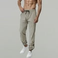 thumbnail image 2 of Men's Casual Pants Men's Track Joggers Pants Lightweight Jogging Workout Gym Active Sweatpants Khaki L, 2 of 6