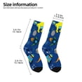 thumbnail image 2 of Fuzoiu Dinosaur In Space Print Kids Socks For Boys Girls,Grip Crew Socks with Non Slip,Lightweight Stretch Crew Socks,Toddlers Crew Boot Socks, 2 of 5