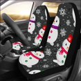 thumbnail image 2 of ABPHQTO Juego de 2 fundas para asientos de coche con letras artísticas, protector universal para asientos delanteros de coche, apto para coche, SUV, sedán, camión, 2 of 3
