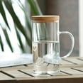thumbnail image 5 of Glass Water Pitcher with Wooden Lid & Handle, 400ml Cups Included, Hot/Cold Resistant for Tea/Juice/Coffee, Dishwasher-Safe (Hand Wash Better), 5 of 5