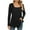 Black, variant on Long Sleeve Blouses for Women,Women's Top,Long Sleeve Square Neck Pleated,Sleeves for Women