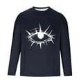 thumbnail image 4 of ZUKMRJPC Men's Halloween Long Sleeve Shirt Casual Fashion Printed Crewneck Solid Color T-Shirts Fall Workout Athletic Tops, 4 of 4