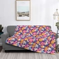thumbnail image 2 of Yiaed Skull daisy flower Print Blanket Throw Blanket Soft Cozy Flannel Blanket for Home Bed Sofa Couch Chair-80"x60", 2 of 6
