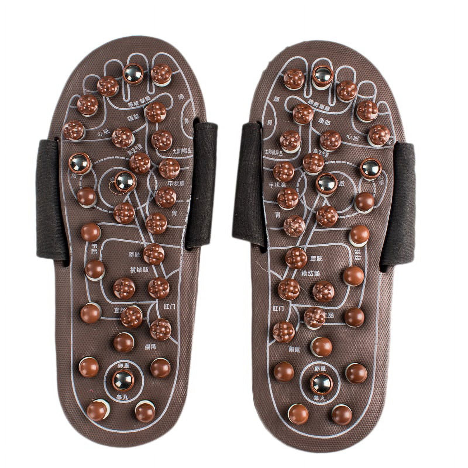 2 Pairs Acupressure Foot Massager Massage Slippers Shoes Reflexology Sandals Relief Plantar Fasciitis Arthritis,M & XL