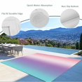 thumbnail image 5 of 5' x 7' Outdoor Rug, Pink Purple Teal Ombre Cream Outdoor Washable Rug Large Floor Carpet, Modern Abstract Art Aesthetics Non Shedding Area Rug for Outside Patio RV Porch Deck Balcony Camping, 5 of 9