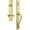 Lifetime Brass, variant on Grandeur 847535 Carre Solid Brass Rose Left Handed Keyed Entry Single Cylinder "S" Grip