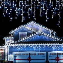 33ft 410 LED Christmas String Lights White Fairy Lights Led Icicle Christmas Lights Plug-in for Christmas, Holiday, Wedding (Cool White)