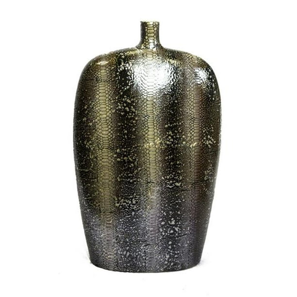 Benzara BM162293 Vase en Céramique de Forme Large de 29 x 8,5 x 18 Po&44; Multicolore