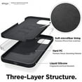 thumbnail image 4 of elago Compatible with iPhone 12 Case, iPhone 12 Pro Case, Liquid Silicone Case for iPhone 12, Case for iPhone 12 Pro 6.1 Inch (Black), 4 of 7