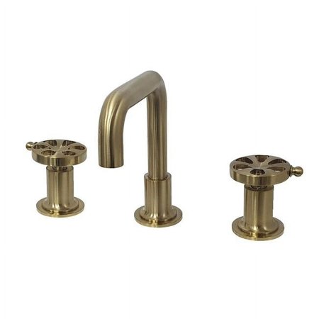 Belknap Widespread Bathroom Faucet with Push Pop-Up, Brushed Brass