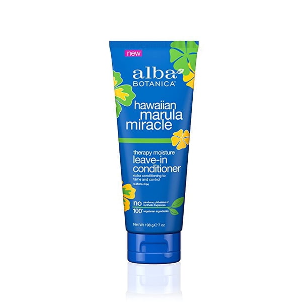 Alba Botanica Hawaiian Marula Miracle Therapy Moisture LeaveIn Hair Conditioner, 7 oz