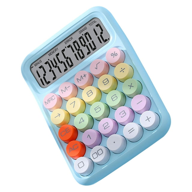 Calculadora de Teclado Mecánico colorida, Teclado de Escritura ESTABLE CON FUNCIONES CENTÍFAS PARA OFICINA, Material ABS