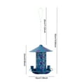 thumbnail image 3 of Mauxuk Premium Iron Bird Feeder - Durable Hanging Outdoor Feeder with Hollow Pattern, Rustproof & Sturdy for Garden, Easy Refill & Weather Resistant, 7.09x7.09x19.69in, 3 of 6
