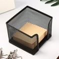 thumbnail image 4 of Note Pad Storage Box Fine Mesh Large Capacity Easy Access Black Heavy Duty Metal Desktop Memo Pad Sticky Note Organizer Home Supplies-Black, 4 of 8