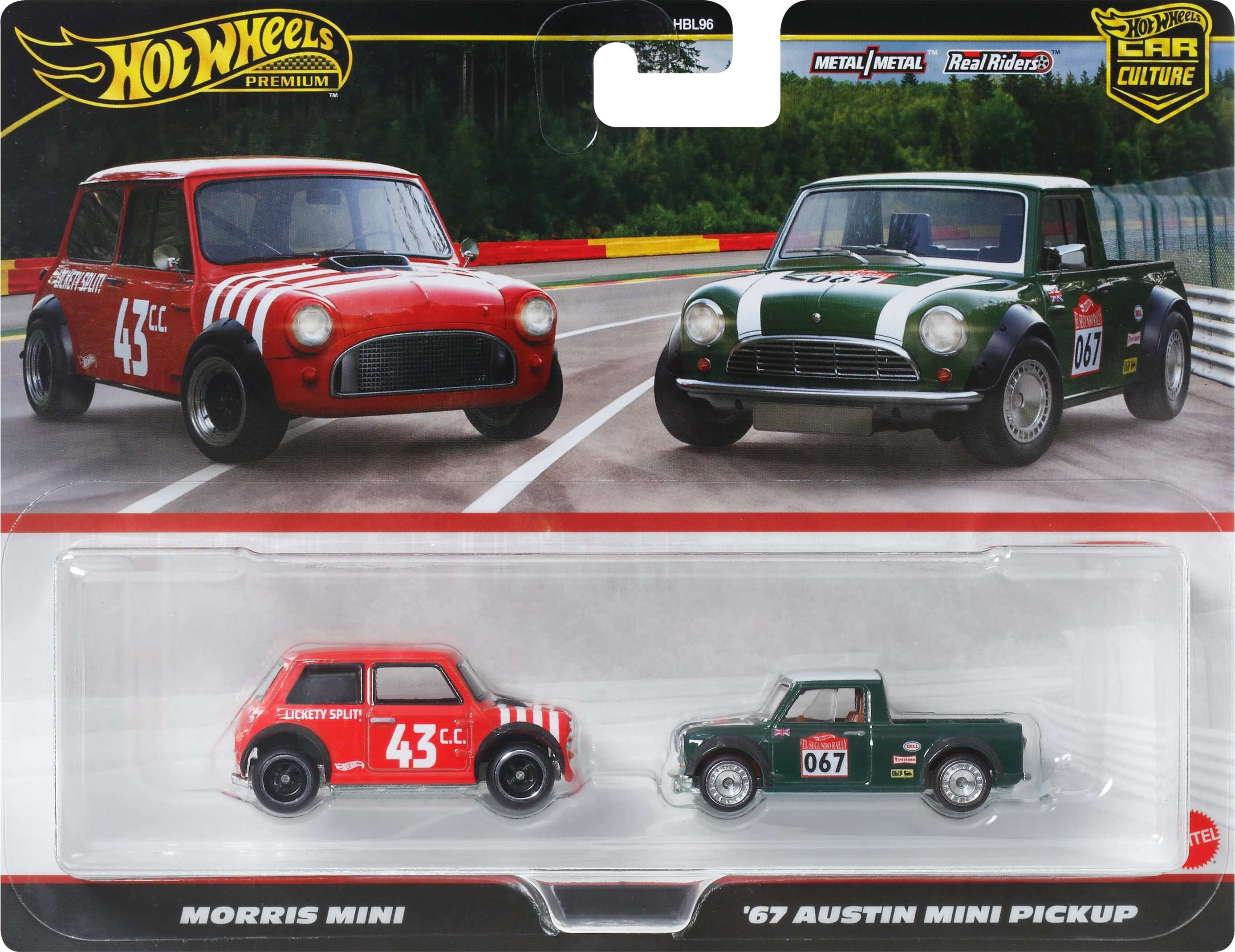 Hot Wheels Premium Car Culture Mini-Themed 2-Pack, 1:64 Scale Toy Cars for the Adult Collector, Morris Mini - Walmart Exclusive